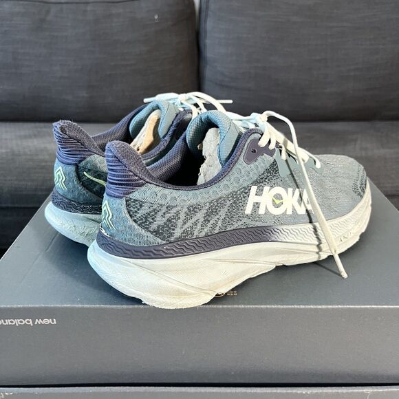 Hoka One One Challenger 7 Trail Running Shoes Mountain Fog Druzy Blue Men Sz 8D - Picture 3 of 12